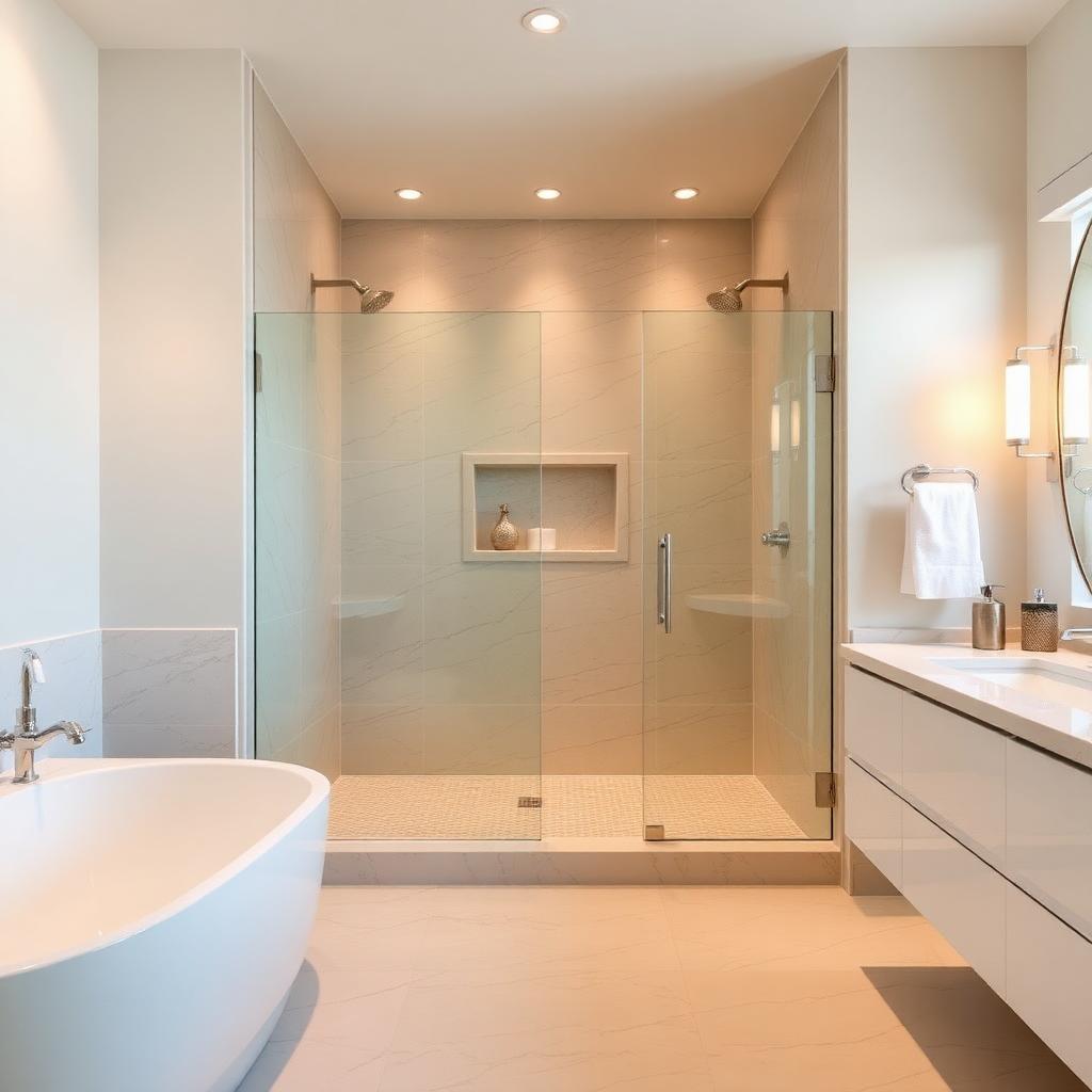 Bagno ristrutturato di lusso